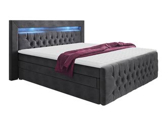 Mirjan24 Mobilier1 - Cama Continental Nashville 124, Continental, Doble, 180x200, Tapiz, Somieres, 200x220x115cm, Led
