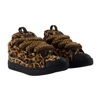Lanvin Womens Curb Sneaker Brown Synthetic