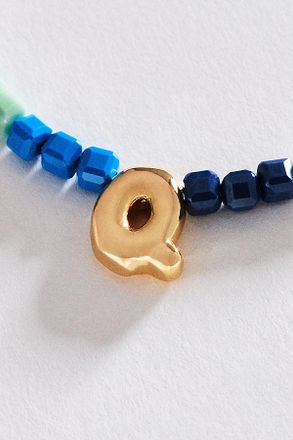 Anthropologie Colorful Beaded Initial Necklace