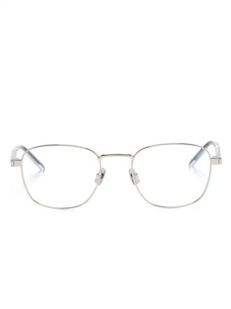 Saint Laurent Eyewear square-frame glasses - unisex - Metal - 53 - Black