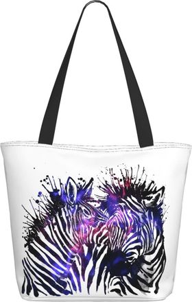 AOOEDM Colorful Zebras Ladies Shopping Bag 13x11x7in.The Perfect ValentineS Day Gift.It Is The Best ValentineS Day Gift For Mom, Daughter, Wife,Etc