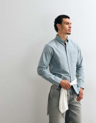 GANT Camicia Oxford classica regular fit verde scuro
