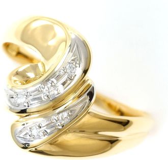 C&A Platinum Yellow Gold Yellow Gold (18K) Platinum 900 Band Ring (Pre-Owned)