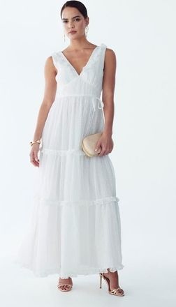 ST MRLO Denison Maxi Dress in White at Nordstrom, Size 14