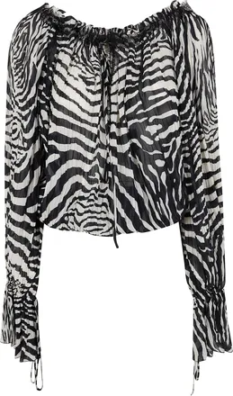 Blumarine Print Chiffon Top