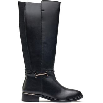 Sole Womens Madden Knee High Boots - Black Leather - Size UK 4