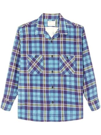Re/Done Camicia tartan - Blu