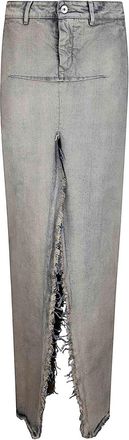 Rick Owens Denim Sliced Skirt