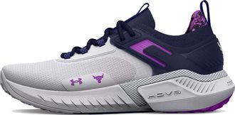 Under Armour (WMNS) Under Armour Project Rock 5 Disrupt Training Shoes White Midnight Navy 3026207-102