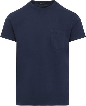 Tom Ford Blue Cotton Jersey T-Shirt