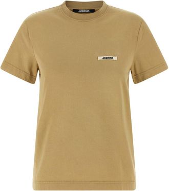 Jacquemus Beige Logo T-shirt