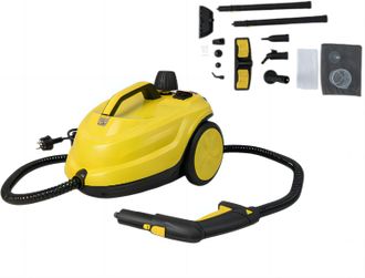 Costway Costway - Limpiador A Vapor Multiusos, M&aacute;quina De Limpieza Rodante De 2000w Con Capacidad De Agua De 1,8l Y 13 Accesorios, Limpiador De Vapor Dom&eacute;stic