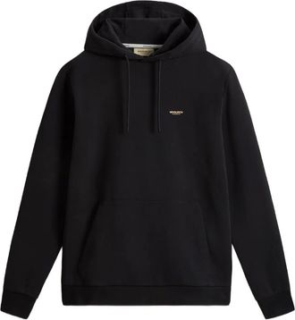 Woolrich Felpa con cappuccio e logo - Nero