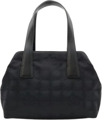 Chanel Pre-owned Vintage Nylon Handbag - Dames - Vintage Handtas - Zwart - ONE Size - Nylon - Vintage