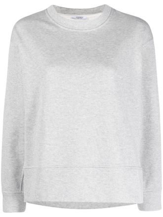 PESERICO side-slits crew-neck sweatshirt - Grey