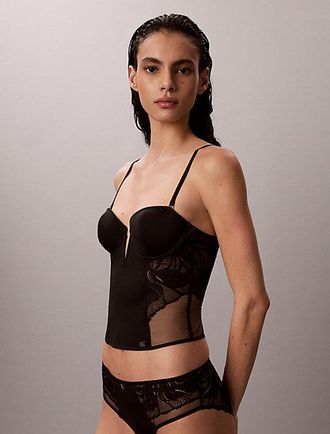 Calvin Klein Top Bustier CK Black Geo Lace