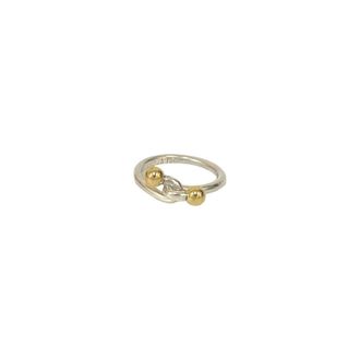 Tiffany & Co. Gold Silver Gold (18K) Silver 925 Band Ring (Pre-Owned)