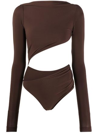 Jacquemus Body crop asimmetrico - Marrone
