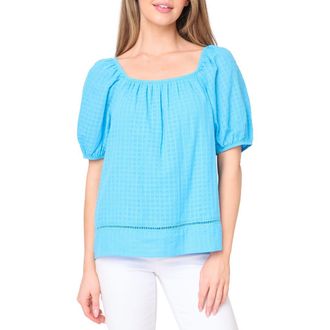 Gibsonlook Convertible Neck Gauze Top in Cornflower Blue at Nordstrom Rack, Size X-Small