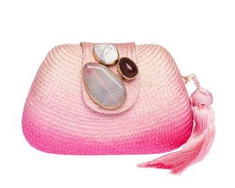 Raf&eacute; New York Tamu Bean Clutch in Pink at Nordstrom, Size Small