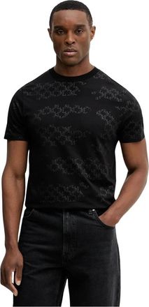 Karl Lagerfeld Bedrukt jersey T-shirt - Heren - T-shirts - Zwart - XL - Katoen - Tops