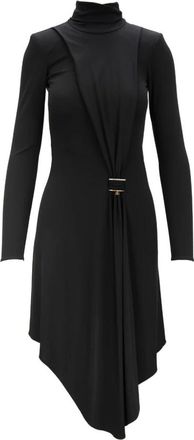 Elisabetta Franchi Gouden Detail Overhemdjurk - Dames - Casual kleedjes - Zwart - XS - Kleedjes