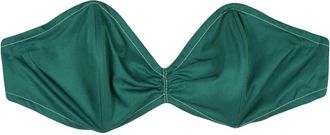 Prada Top van Satijn - Dames - Tops zonder mouwen - Groen - M - Satijn - Tops