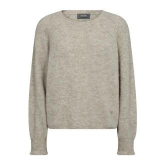 Mos Mosh Soft Knit Jumper Feather Gray - female - MOS MOSH - Round-neck Knitwear - Gray - M - Knitwear