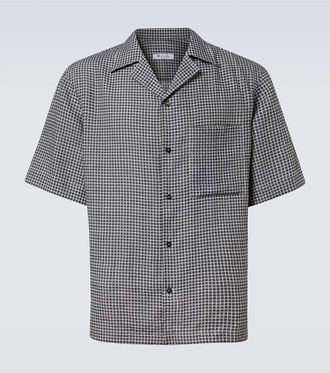 Loro Piana Camicia in lino a quadri
