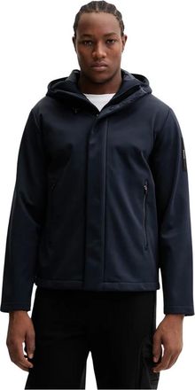 Emporio Armani Emporio Armani Ea7, Jassen, Heren, Blauw, XL, Leer, Ppy 2-Kum 05D Jas