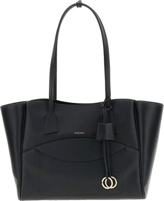 Hidesins Soft Structured Calf Leather Magnetic Closure Tote Bag
