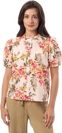 Equipment Short Sleeve Poplin Blouse in Floral Branch Print at Nordstrom, Size Medium