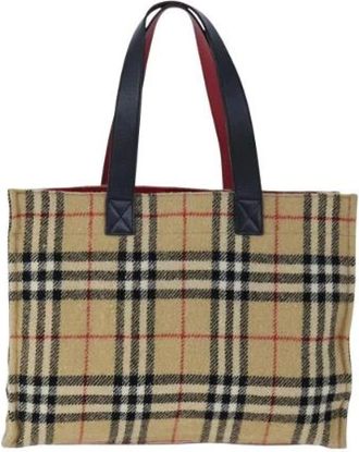 Burberry Pre-owned Tote Bags, female, Multicolor, Size: ONE SIZE Pre-owned Nova Check Blue Label Tote Bag