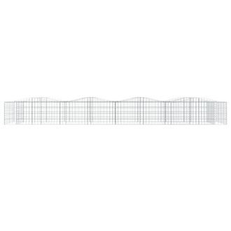 Berkfield Home Durable Arched Gabion Raised Bed 600x100x50 cm Galvanised Iron in Silver | Size: 600 x 100 x 50 cm