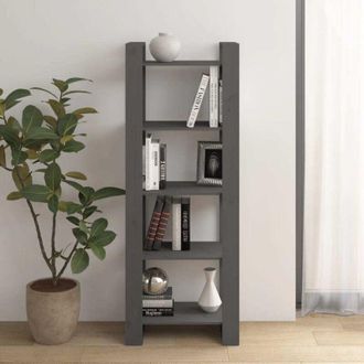 vidaXL Vidaxl - Estanter&iacute;a/divisor De Espacios Madera Maciza Gris 60x35x160 Cm