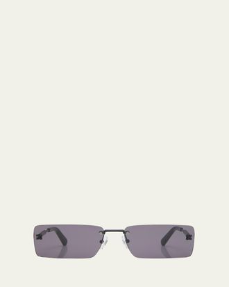 Off-white Mens Riccione Metal Rectangle Sunglasses