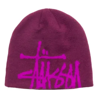 St&uuml;ssy Brushed Out Basic Skullcap Plum 1321279-PLUM