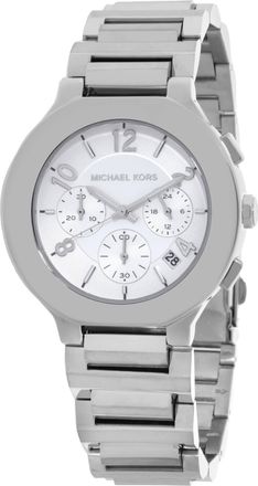 Michael Kors Oversized Gramercy Chronograph Quartz Silver Dial Watch MK7522
