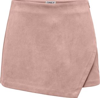 Only Hosenrock ONLY ONLMIST-STINA LIFE MW FAUX SUE SKORT PNT, Damen, Gr. XL, misty rose, Web, Obermaterial: 95% Polyester, 5% Elasthan, unifarben, kurz, R&ouml;