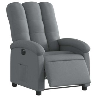 vidaXL Poltrona Elettrica Reclinabile Grigio Scuro In Tessuto - Vidaxl