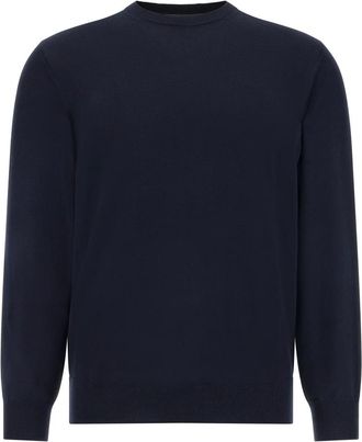 Boggi Milano Truien & Vesten, Heren, Blauw, XL, Wol, Merino wol ronde hals trui