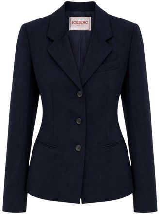 Iceberg Single-Breasted Tailored Notched Lapel Blazer