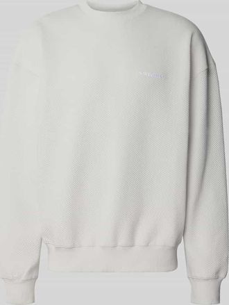 Pegador Oversized Fit Sweatshirt mit Logo-Stitching Modell Tate in Hellgrau, Gr&ouml;&szlig;e XXL