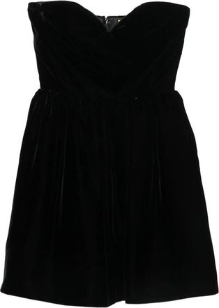 Saint Laurent Strapless Velvet Dress