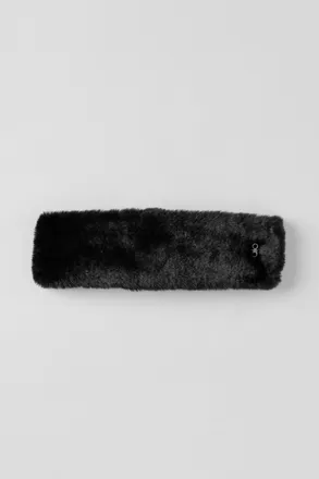 Alo | Amore Faux Fur Earwarmer in Black
