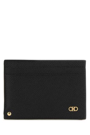 Ferragamo Black Leather Card Holder