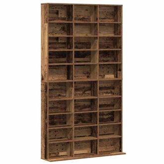 Berkfield Home CD Cabinet - Old Wood - 101x23x177.5 cm - Engineered Wood in Brown