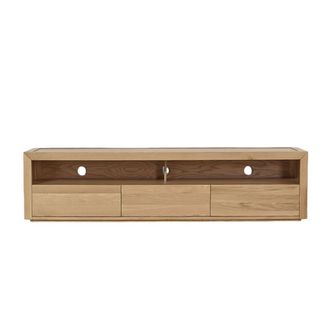 Robin des Bois Mueble tv contempor&aacute;neo de roble, 3 cajones beige