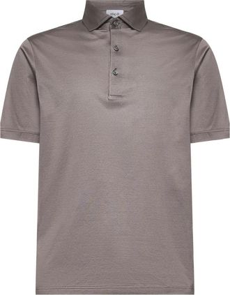 D4.0 Polo shirt van katoen met korte mouwen - Heren - Polos - Bruin - S - Katoen - Tops