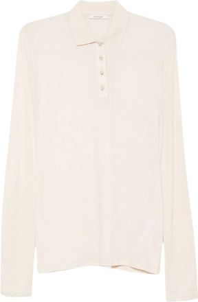 Entire studios Entire Studios - Lange Mouwen Polo - Heren - Tops - Beige - Maat: M Wol